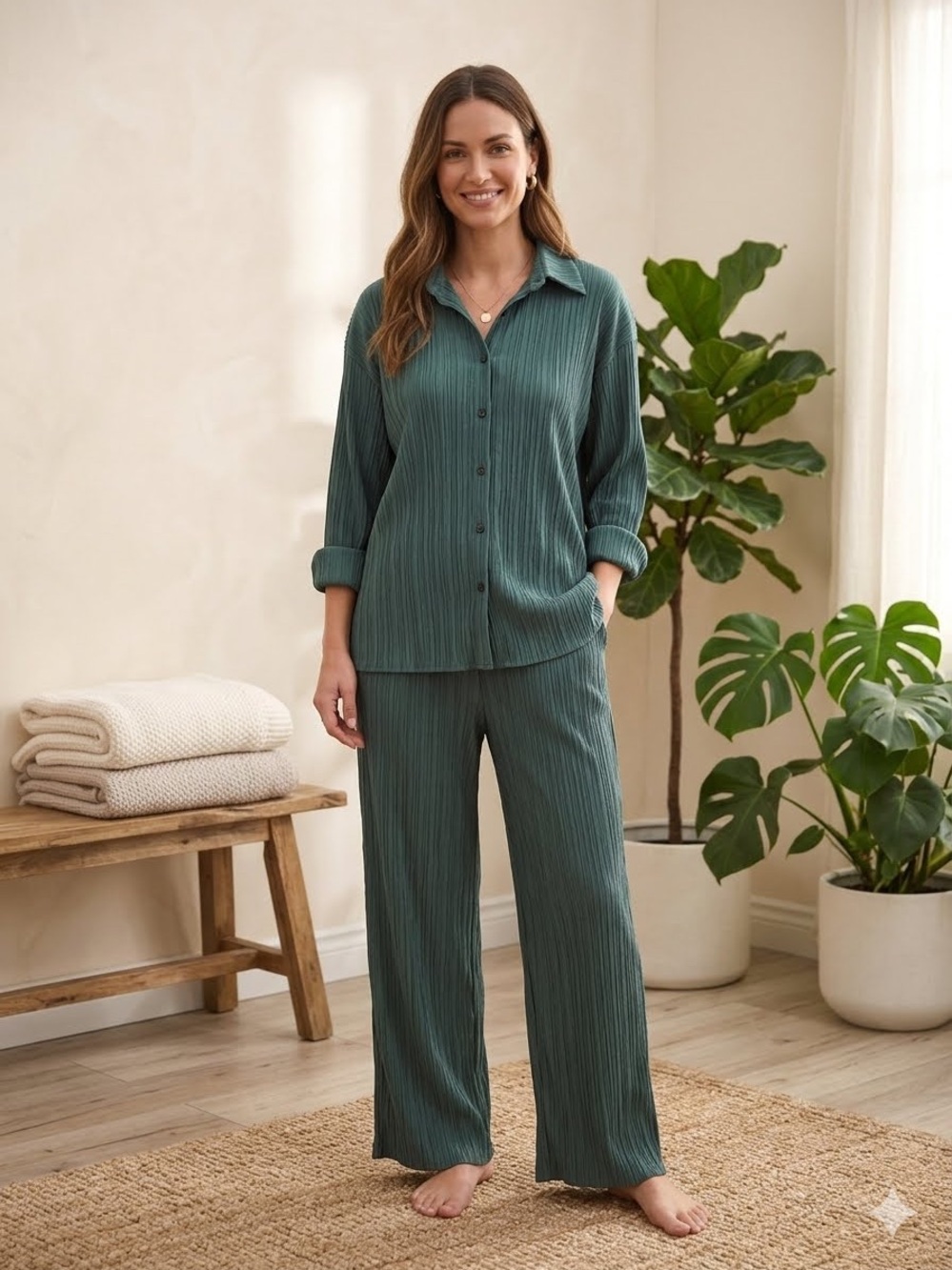 Shein Lounge Set - Green - US S